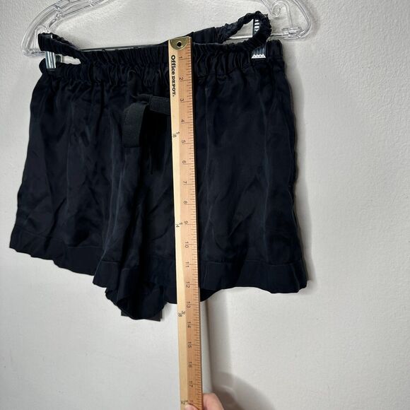 NWT PRFCT NMBR Black Satin Open Side Waistband Drawstring Shorts M - Picture 7 of 14